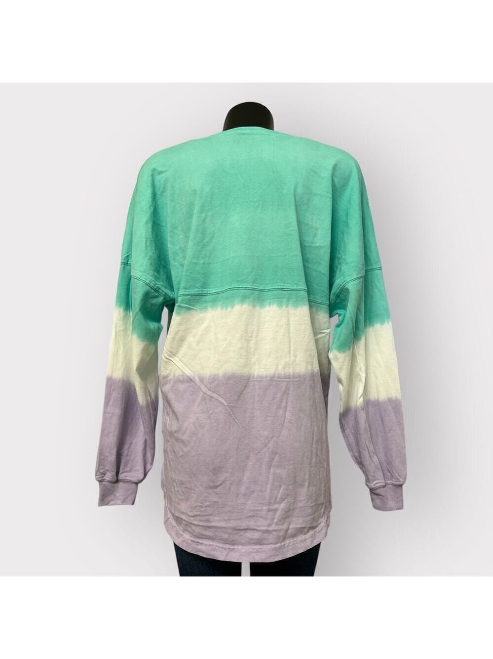 Spirit Jersey NEW Unisex M/L Oversized Dip Tie-Dye Top Long Sleeve Drop Shoulder - Picture 4 of 9